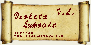 Violeta Lupović vizit kartica